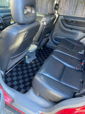 Honda CRV 95-01 (RD1/2) Checkered Race Floor Mats - Dark Grey (5 Speed Trans)