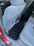 Honda CRV 95-01 (RD1/2) Checkered Race Floor Mats - Dark Grey (Automatic Trans)