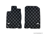 Honda CRZ 10-16 (ZF1/ZF2) Checkered Race Floor Mats - Dark Grey