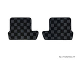Honda CRZ 10-16 (ZF1/ZF2) Checkered Race Floor Mats - Dark Grey