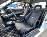 Acura Integra 90-93 (DA/DB) Checkered Race Floor Mats - Dark Grey