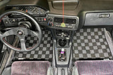 Acura Integra 90-93 (DA/DB) Checkered Race Floor Mats - Dark Grey