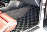 Bmw E30 84-91 3-Series (Coupe/Sedan) Checkered Race Floor Mats - Dark Grey