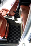 Bmw E30 84-91 3-Series (Coupe/Sedan) Checkered Race Floor Mats - Dark Grey