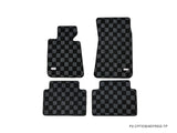 Bmw E30 84-91 3-Series (Coupe/Sedan) Checkered Race Floor Mats - Dark Grey