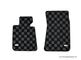 Bmw E30 84-91 3-Series (Coupe/Sedan) Checkered Race Floor Mats - Dark Grey