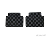 Bmw E30 84-91 3-Series (Coupe/Sedan) Checkered Race Floor Mats - Dark Grey