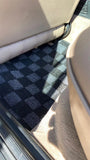 Bmw E30 84-91 3-Series (Coupe/Sedan) Checkered Race Floor Mats - Dark Grey