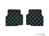 Bmw E36 95-99 3-Series Coupe/Sedan Checkered Race Floor Mats - Dark Grey