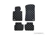 Bmw E46 99-06 3-Series Coupe/Sedan Checkered Race Floor Mats - Dark Grey