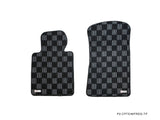 Bmw E46 99-06 3-Series Coupe/Sedan Checkered Race Floor Mats - Dark Grey