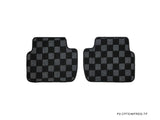 Bmw E46 99-06 3-Series Coupe/Sedan Checkered Race Floor Mats - Dark Grey