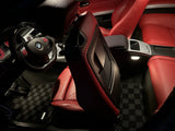 Bmw E90 / E92 06-12 3-Series (Coupe/Sedan) Checkered Race Floor Mats - Dark Grey