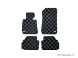 Bmw E90 / E92 06-12 3-Series (Coupe/Sedan) Checkered Race Floor Mats - Dark Grey