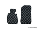 Bmw E90 / E92 06-12 3-Series (Coupe/Sedan) Checkered Race Floor Mats - Dark Grey