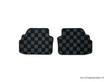 Bmw E90 / E92 06-12 3-Series (Coupe/Sedan) Checkered Race Floor Mats - Dark Grey