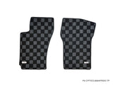 Mitsubishi Eclipse 89-94 Checkered Race Floor Mats - Dark Grey