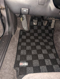 Mitsubishi Eclipse 89-94 Checkered Race Floor Mats - Dark Grey