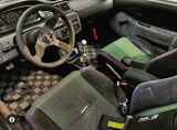 Honda Civic 93-95 (Hatch/Coupe/Sedan) Checkered Race Floor Mats - Dark Grey (Standard Coverage)