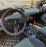 Honda Civic 93-95 (Hatch/Coupe/Sedan) Checkered Race Floor Mats - Dark Grey (Standard Coverage)