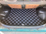 Honda Civic EG Hatch Checkered Rear Trunk Mats - Dark Grey (Overlay)