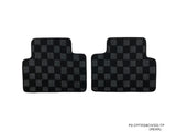 Honda Civic 93-95 (Hatch/Coupe/Sedan) Checkered Race Floor Mats - Dark Grey (Rear Only)