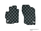 Mitsubishi Evo X Checkered Race Floor Mats - Dark Grey