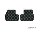Mitsubishi Evo X Checkered Race Floor Mats - Dark Grey