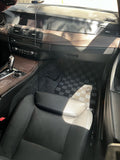 Bmw F10 5-Series Sedan 10-17 Checkered Race Floor Mats - Dark Grey