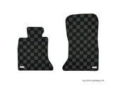 Bmw F10 5-Series Sedan 10-17 Checkered Race Floor Mats - Dark Grey