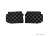 Bmw F10 5-Series Sedan 10-17 Checkered Race Floor Mats - Dark Grey