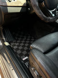 Bmw F10 5-Series Sedan 10-17 Checkered Race Floor Mats - Dark Grey