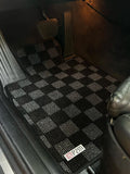 Bmw F10 5-Series Sedan 10-17 Checkered Race Floor Mats - Dark Grey