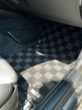 Bmw F10 5-Series Sedan 10-17 Checkered Race Floor Mats - Dark Grey