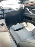 Bmw F10 5-Series Sedan 10-17 Checkered Race Floor Mats - Dark Grey