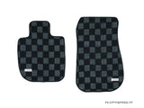 Bmw F30 / F80 3-Series 11-19 4D Checkered Race Floor Mats - Dark Grey