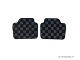 Bmw F30 / F80 3-Series 11-19 4D Checkered Race Floor Mats - Dark Grey