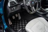 Bmw F32/82 4- Series 15-20 Coupe Checkered Race Floor Mats - Dark Grey