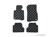 Bmw F32/82 4- Series 15-20 Coupe Checkered Race Floor Mats - Dark Grey