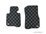 Bmw F32/82 4- Series 15-20 Coupe Checkered Race Floor Mats - Dark Grey