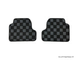 Bmw F32/82 4- Series 15-20 Coupe Checkered Race Floor Mats - Dark Grey