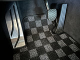 Bmw F32/82 4- Series 15-20 Coupe Checkered Race Floor Mats - Dark Grey