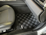 Bmw F32/82 4- Series 15-20 Coupe Checkered Race Floor Mats - Dark Grey