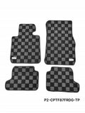 Bmw F22 14-21 (2-Series) / F87 16-21 (M2) Coupe Checkered Race Floor Mats - Dark Grey