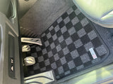 Bmw F22 14-21 (2-Series) / F87 16-21 (M2) Coupe Checkered Race Floor Mats - Dark Grey