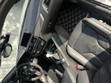 Bmw F22 14-21 (2-Series) / F87 16-21 (M2) Coupe Checkered Race Floor Mats - Dark Grey