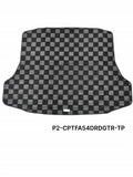 Honda Civic FA5 06-11 (Sedan 4-Door) Checkered Race Trunk Mats - Dark Grey
