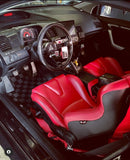 Honda Civic FA5 06-11 (Sedan 4-Door) Checkered Race Floor Mats - Dark Grey