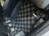 Honda Civic FB6 12-15 (Sedan 4 Door) Checkered Race Floor Mats - Dark Grey