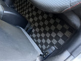 Honda Civic FB6 12-15 (Sedan 4 Door) Checkered Race Floor Mats - Dark Grey